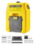 Portable eyewash station, 53 L, yellow, OSHA approved