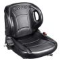 Universal forklift and tractor seat with backrest and seat belt