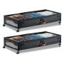 Bed storage box with wheels, 915x460x185 mm, 2 pcs., with transparent lid