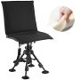 Hunting chair, foldable, 360° rotation, steel frame, green