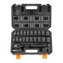 1/2 inch impact socket set, 23 pieces, cr-v steel, with ratchet
