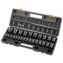Impact socket set 1/2", metric 10-36 mm, 26 pieces, CR-V, with box