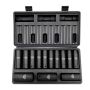 1/2 inch impact socket set, 13 pieces, 10-24 mm, CR-V steel