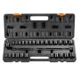 3/8" impact socket set, 29 pieces, CR-MO steel, 8-22 mm, for automotive repair