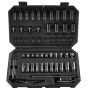 1/4" impact socket set, 55 pieces, SAE and metric, CR-V steel, storage case