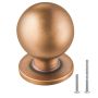 Cabinet handles 12 pcs., 25 mm, zinc alloy, antique brass