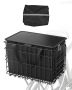 Foldable wire bicycle bag with cargo net, waterproof