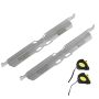 Wheel alignment tool set, stainless steel, 2 plates, measuring tape