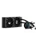 AIO CPU liquid cooler, 120 mm fans, black, with screen