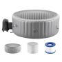 Piepūšamā āra burbuļvanna PVC, 4-6 personām, pelēka, apaļa