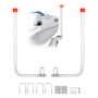 Laivas piekabes vadotne, 1524 mm, tērauda ar LED, PVC caurules, 2 gab.