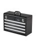 Metal portable tool box, 20.5 inches, with 4 drawers