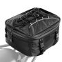 Motorcycle tail bag 22-34 L, waterproof, black
