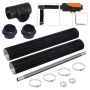 Diesel heater duct kit, 76 mm extension hose, 25 mm stainless steel pipe
