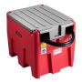 Portable diesel and petrol tank, 220 L, 12 V pump, red