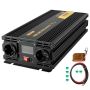 Pure sine wave inverter 2500 W, 12 V DC to 230 V AC with USB and LCD display