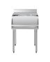 Commercial stainless steel ice chest, 61.6 L, under grill, with sliding lid