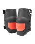 Knee protection for work with foam pad, black orange