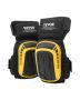 Structural knee protectors with foam gel, extended, yellow and black