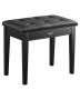 Piano keyboard bench with storage box, wooden, padded, 56x35x48.5 cm