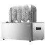 Wine glass polishing machine, 8 brushes, 660 pcs./hr., electric commercial
