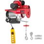 Electric wire rope hoist with trolley, 1000 kg, with remote control