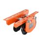 Electric hand hoist 998 kg, push beam trolley, adjustable flange width