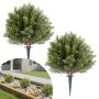 Artificial cypress trees with spikes, 2 pcs., 406 mm