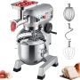 Commercial electric mixer 20 L, 1100 W, stainless steel bowl, 3 speeds, meat grinder, dough hook