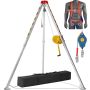Glābšanas trijkāja komplekts slēgtā telpā, 816,4 kg, 2,13 m kāja, 30 m virve