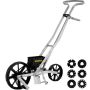 Metal hand seeder with 6 seed plates for gardening