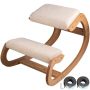 Ergonomic kneeling chair with hip cushion, white oak, 99.8 kg load capacity