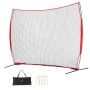 Safety barricade net 12x9 feet for ball sports training with basket