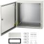 NEMA 4X steel electrical box, 50x50x15 cm, IP66, waterproof and dustproof, outdoor/indoor