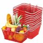 Stackable metal shopping baskets, 22 L, red, 12 pcs.