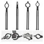Blacksmith's pliers, 45.7 cm, carbon steel, 4 pcs., V-shaped gripping and screw-type