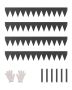 Steel Flexible Black Garden Landscape Edging, 40x6 Inch, 4 Pcs.
