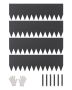 Steel Landscape Edging, Black, 40 x 12 inches, 4 pcs.