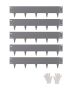 Steel Flexible Landscape Edging, 39x5 inches, 5 pcs., Dark Gray