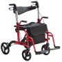 Walker and transport chair for seniors, aluminum, foldable