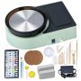 Mini Ceramic Rotary Wheel 158mm, Adjustable Speed, Green, Electric Clay Sculpting Tool