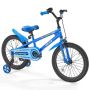 Bērnu BMX velosipēds 46 cm, zils, ar treniņriteņiem