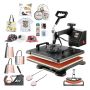 VEV Multifunctional Heat Transfer Machine, 38x30 cm, 8 in 1, for T-shirts, mugs, hats