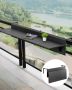 Hanging Folding Balcony Table, 12x48 Inch, Bar Table for Railing