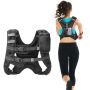 Weighted vest 16 lbs with reflective strip, adjustable, for gyms