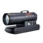 Portable black kerosene/diesel forced air heater, 70000 btu, 19 L tank