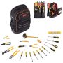 Tool backpack with 65 pockets and laptop compartment