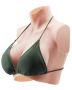 Silicone breast plate C-shaped, ivory color, realistic