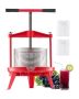 Manual fruit and wine press, 9 L, stainless steel, with T-handle