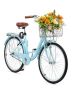 Cruiser bike 26", 1 gear, light blue, with luggage